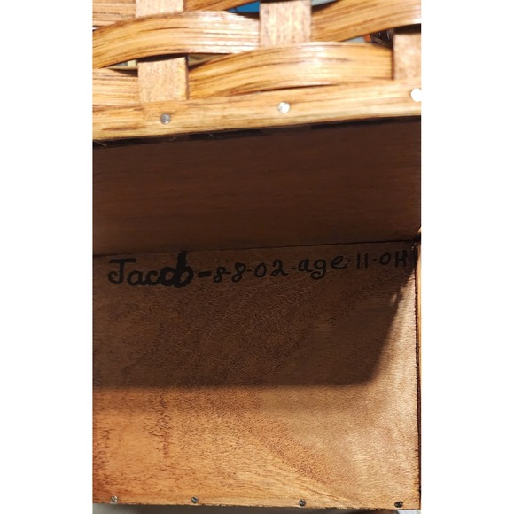 Amish Woven Stairstep Basket Handle Wood Rustic Farmhouse SEE Last Picture - Picture 7 of 7